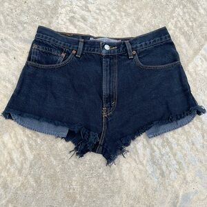 Levi’s bootcut 517 denim cut off shorts